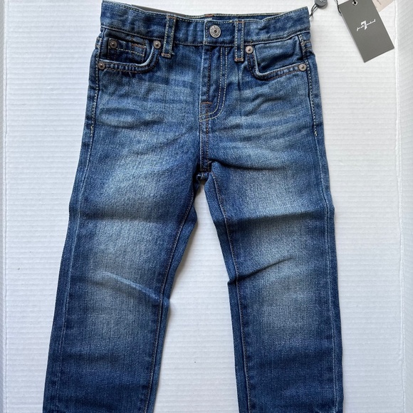 7 for all mankind BABY BOYS SKINNY STRETCH JEANS SIZE 24 Month Straight Leg NWT - Picture 1 of 4